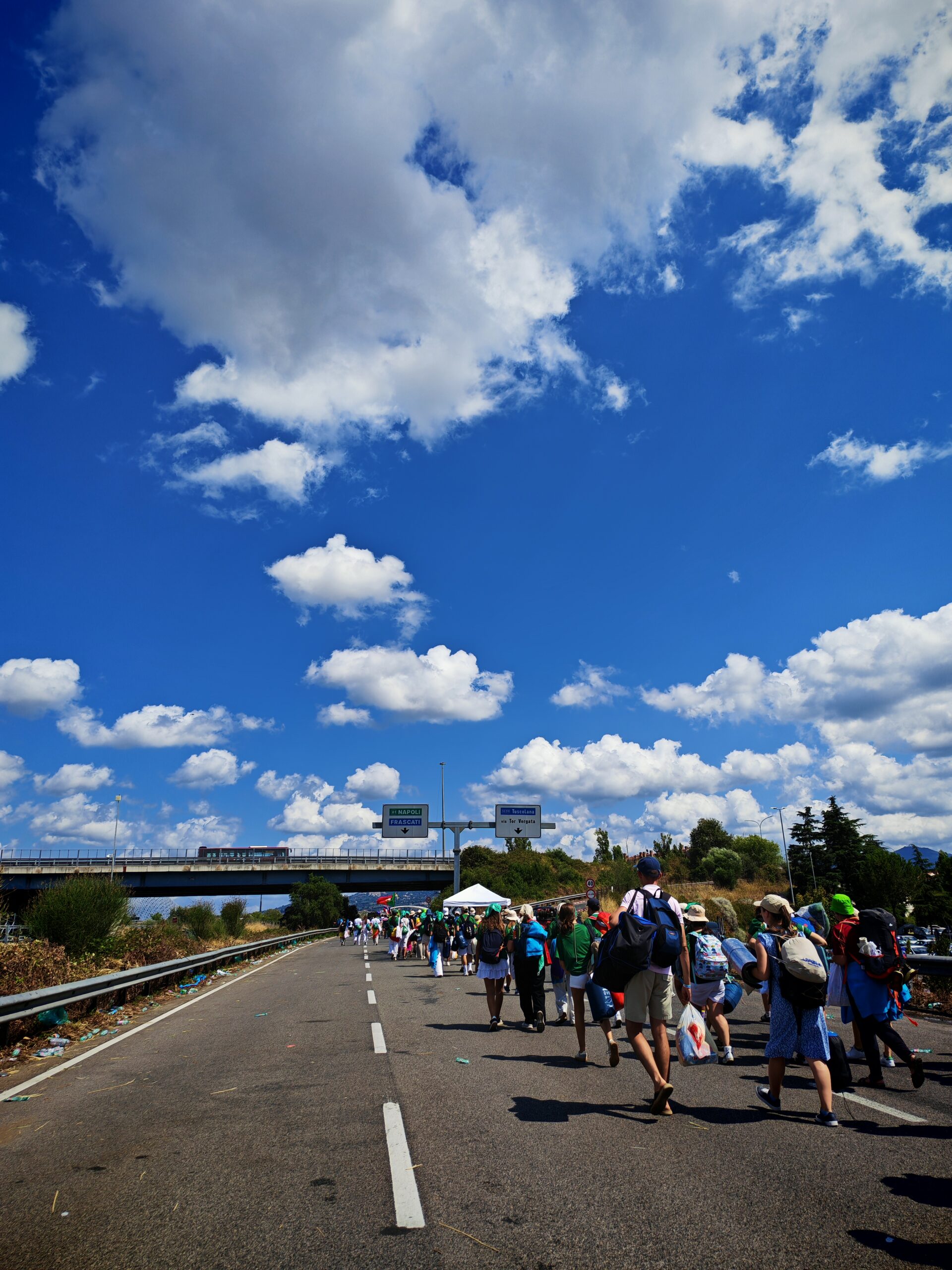 pilgrim walk to Tor Vergata